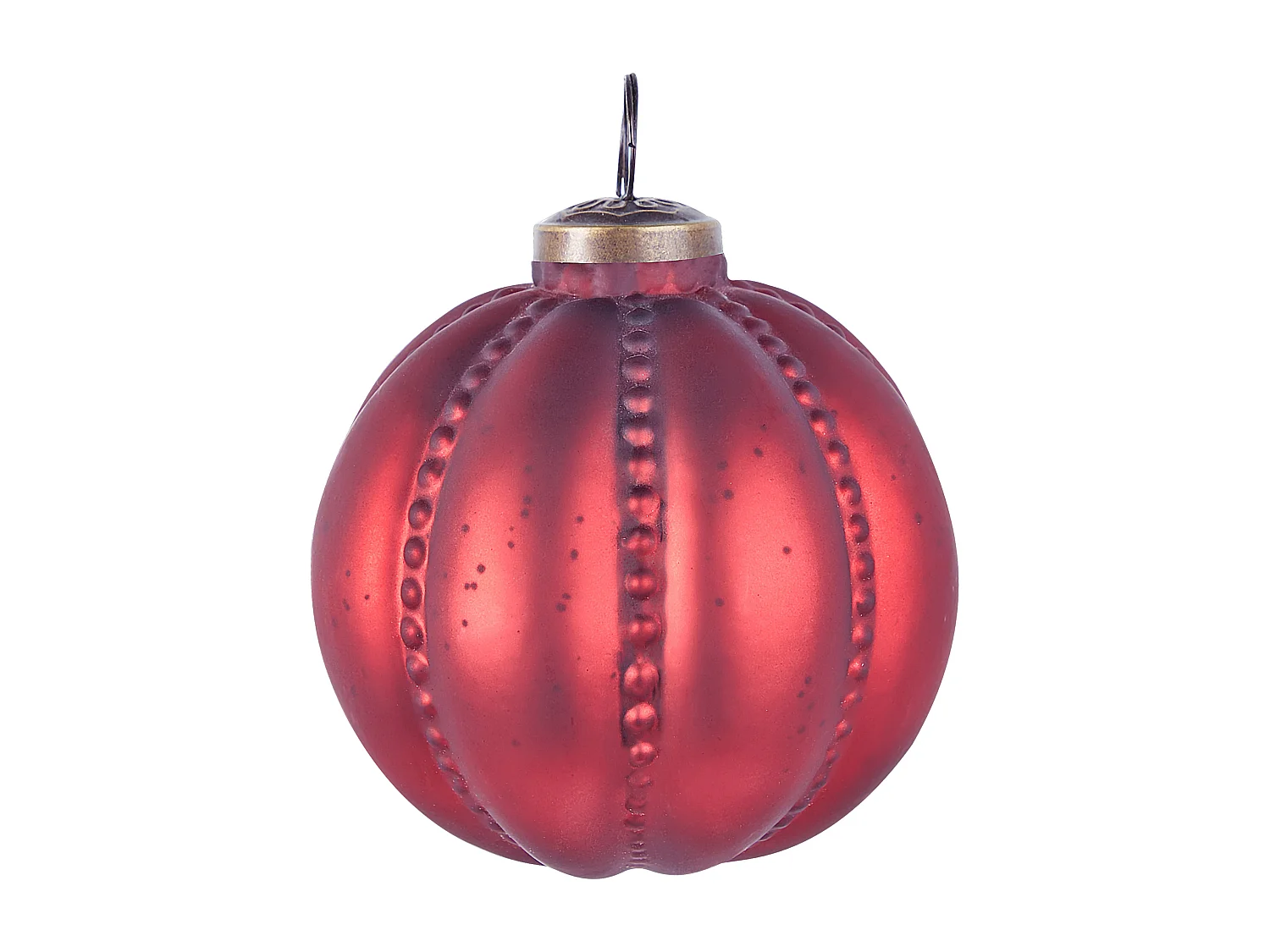 Kerstballen set van 6 glas rood ARGENTIN