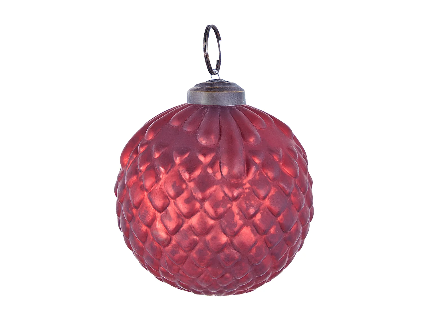 Kerstballen set van 6 glas rood ARGENTIN