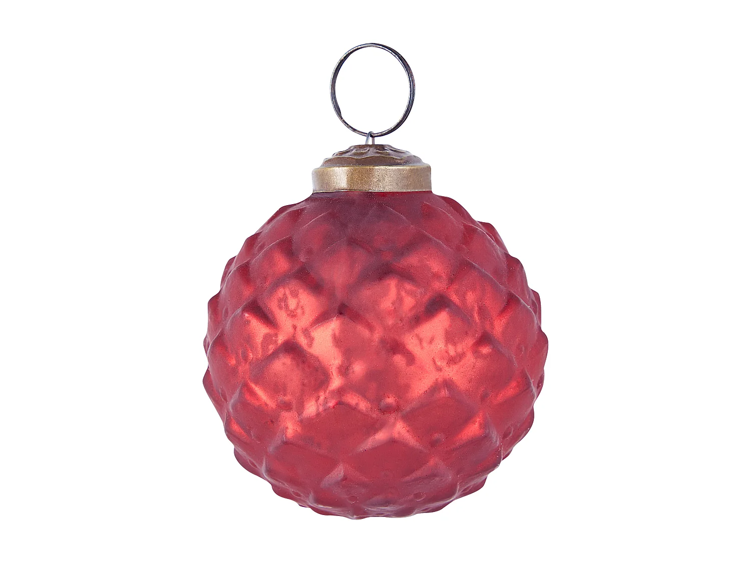 Kerstballen set van 6 glas rood ARGENTIN