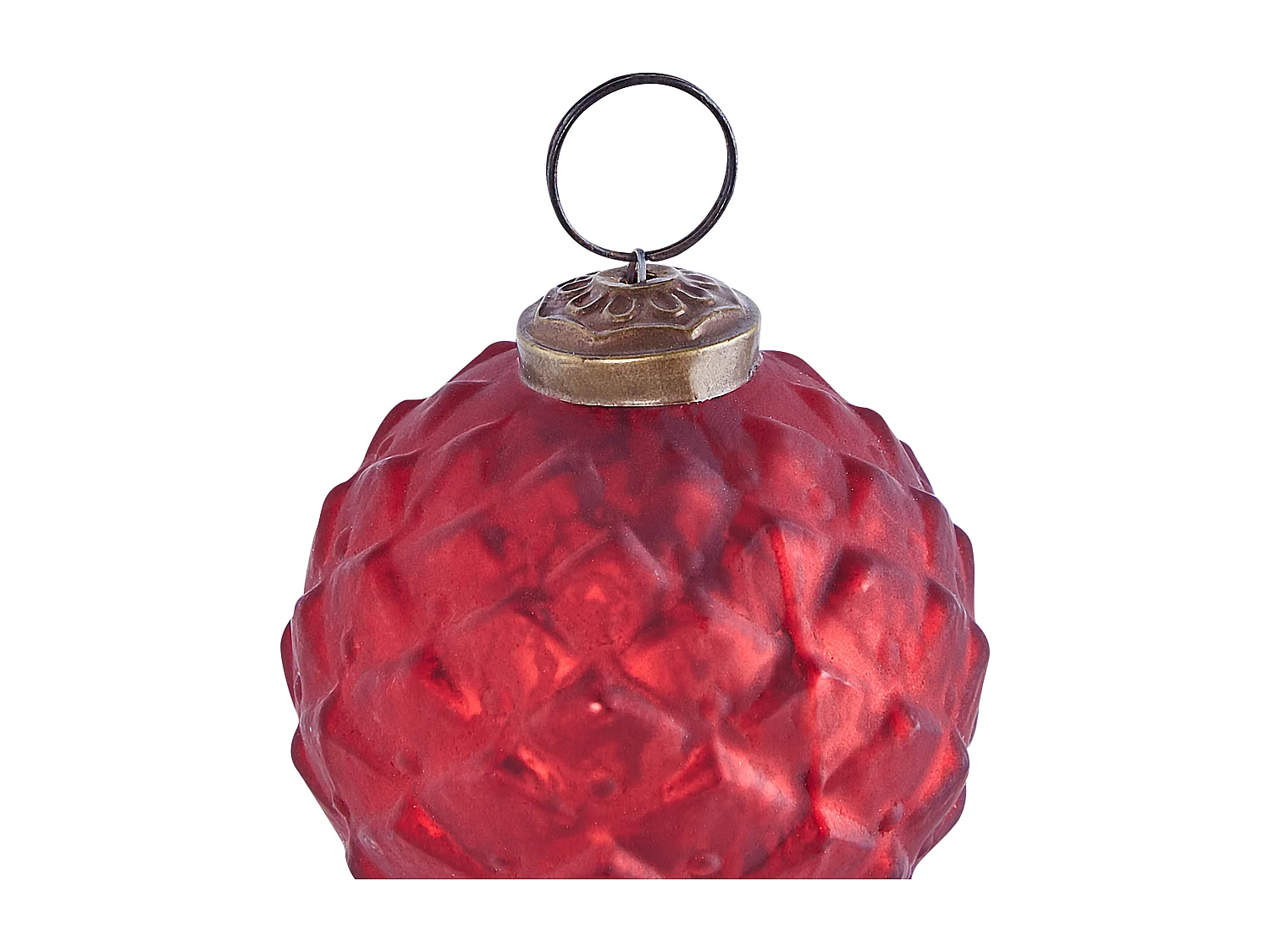 Kerstballen set van 6 glas rood ARGENTIN