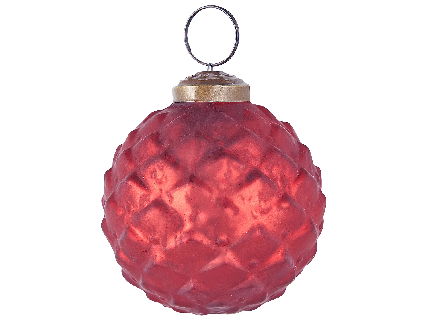 Weihnachtskugel 6er Set Glas rot Antik-Optik ARGENTIN
