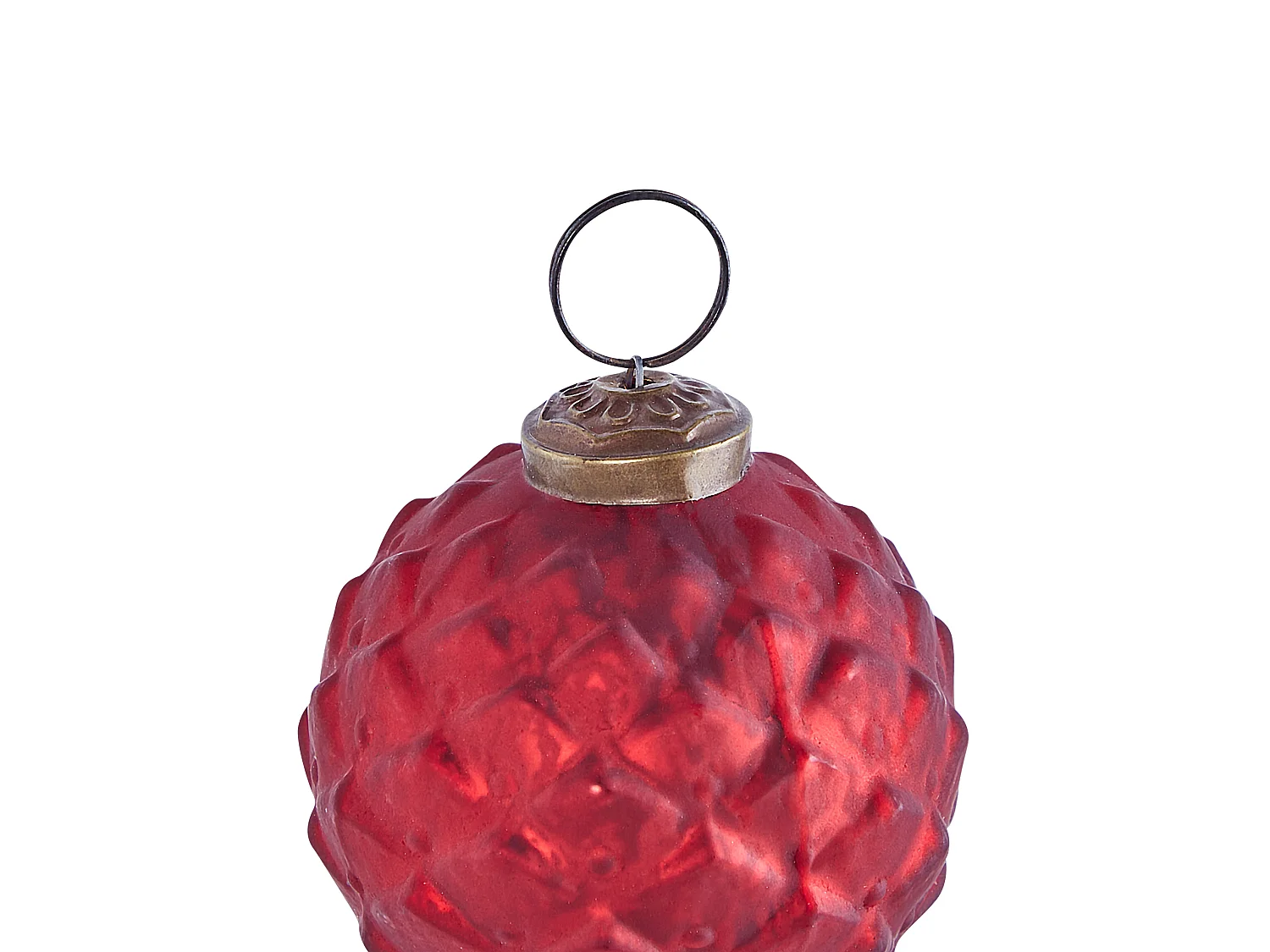 Weihnachtskugel 6er Set Glas rot Antik-Optik ARGENTIN