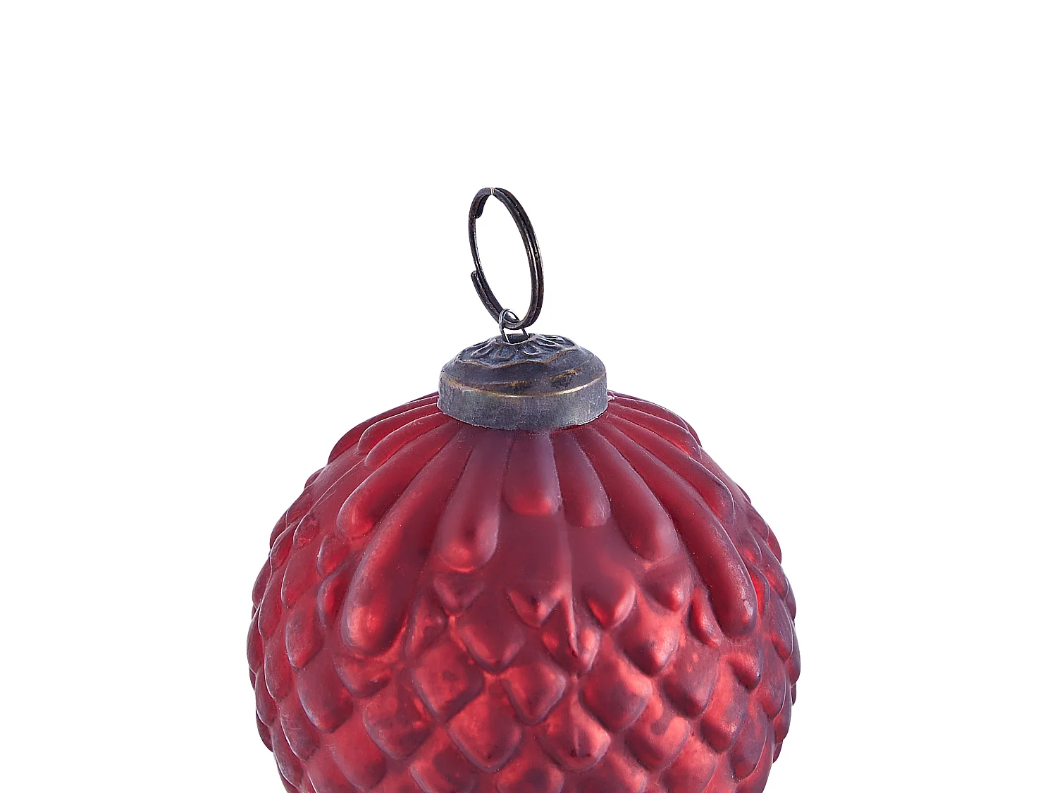 Lot de 6 boules en verre rouge ARGENTIN