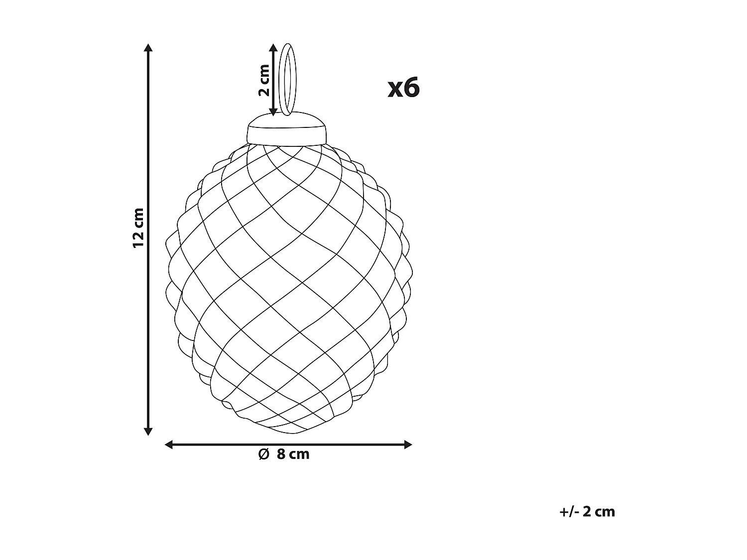 Lot de 6 boules LAITON Verre Blanc cassé