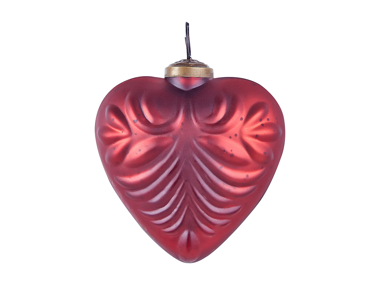 Kerstballen set van 4 glas rood FERIABLE