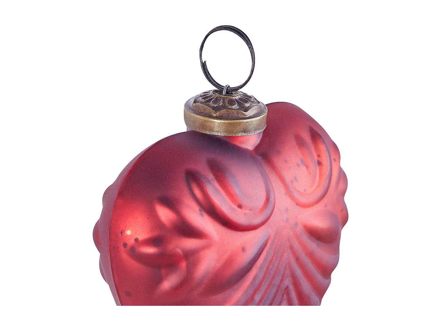 Kerstballen set van 4 glas rood FERIABLE