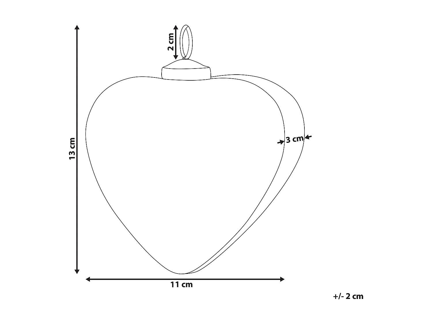 Conjunto de 4 adornos de corazón rojo FERIABLE