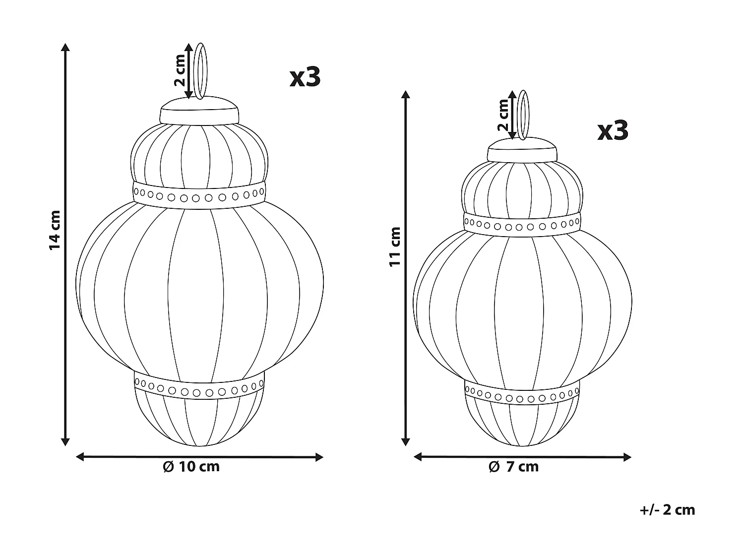 Zestaw 6 bombek szklanych srebrny CREMEUX