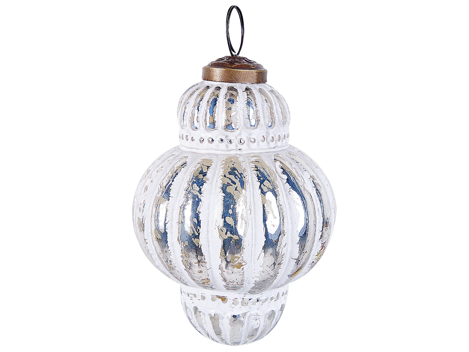 Lot de 6 boules en verre argenté CREMEUX