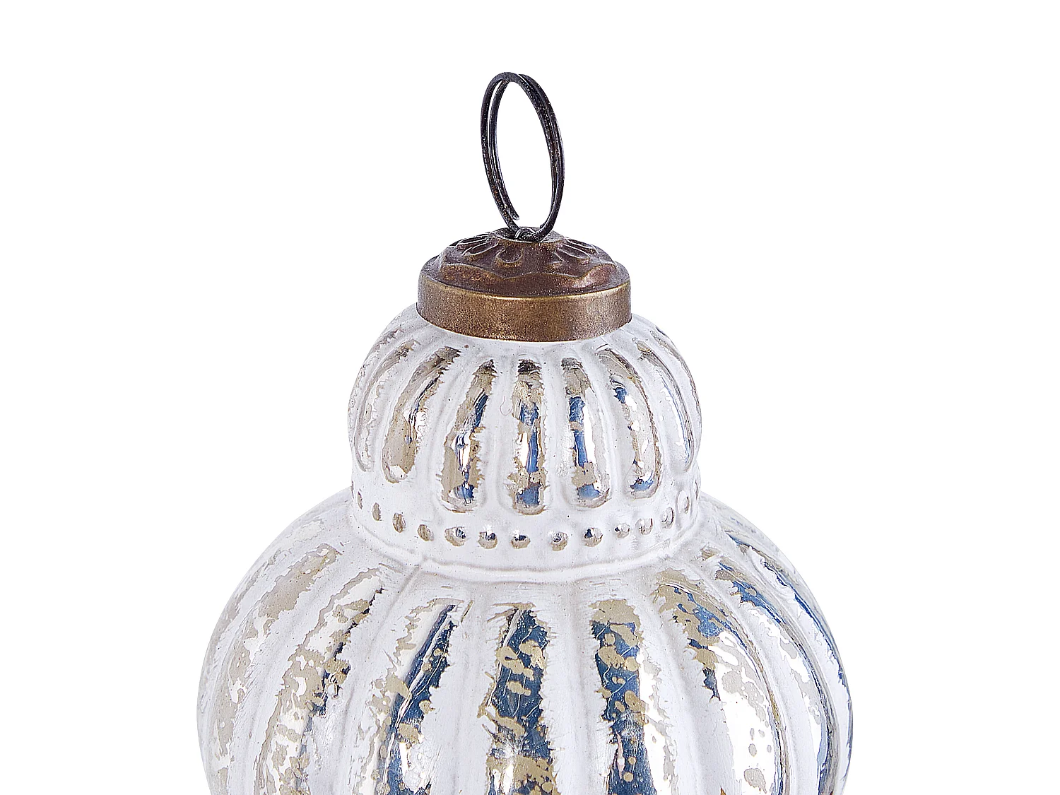 Lot de 6 boules en verre argenté CREMEUX