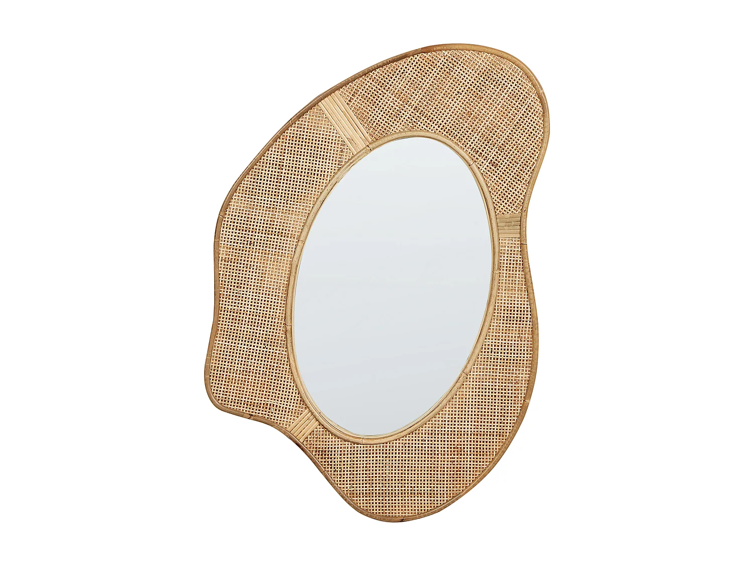 Miroir DORNES 57 cm 77 cm Rotin Naturel