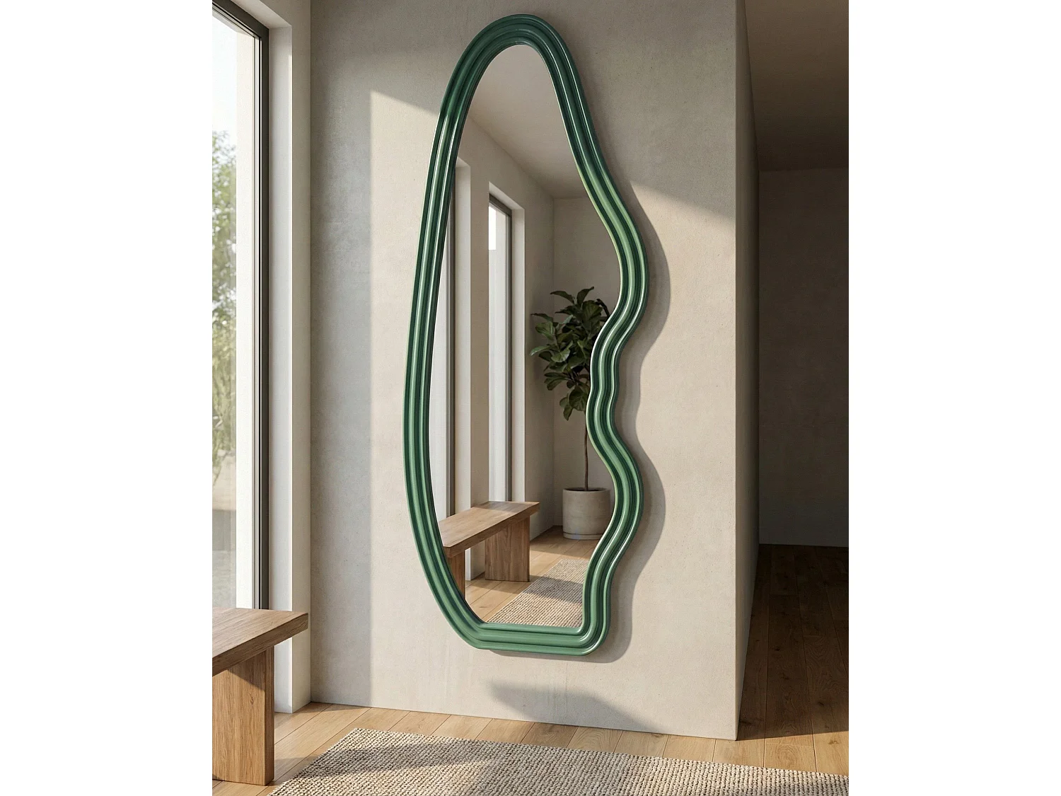 Miroir ROCLES 68 cm 160 cm Vert foncé
