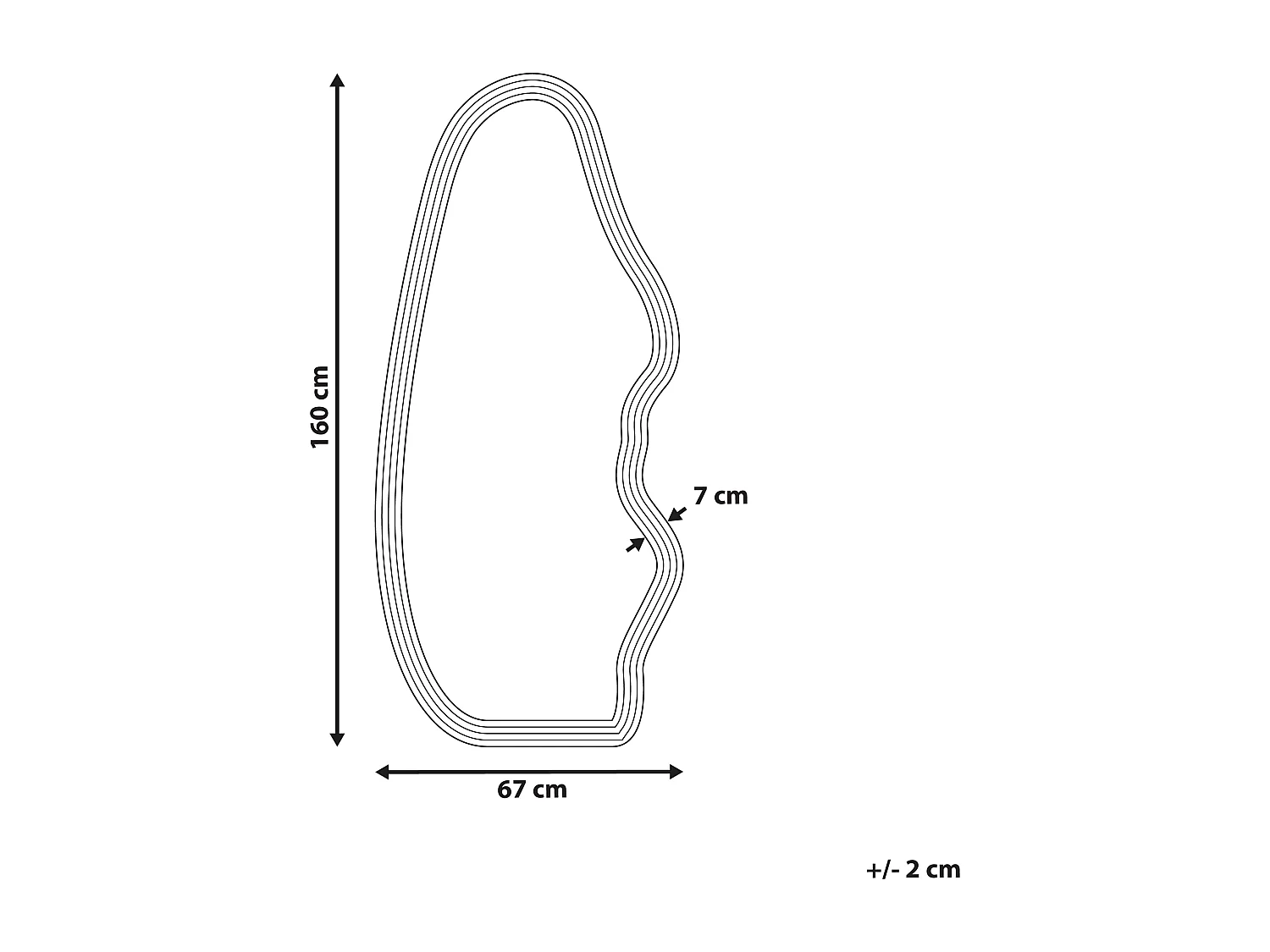 Miroir ROCLES 72 cm 160 cm Vert foncé