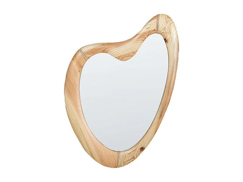 Miroir NEURE 90 cm 77 cm Bois de sapin Naturel