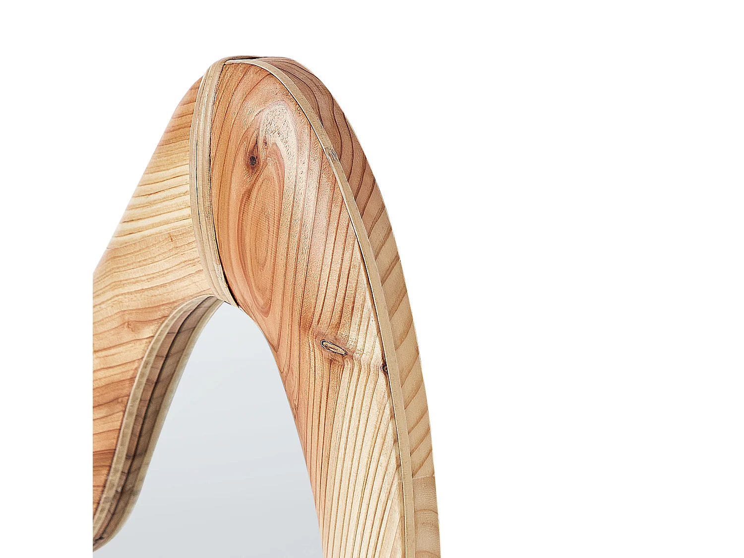 Miroir NEURE 90 cm 77 cm Bois de sapin Naturel