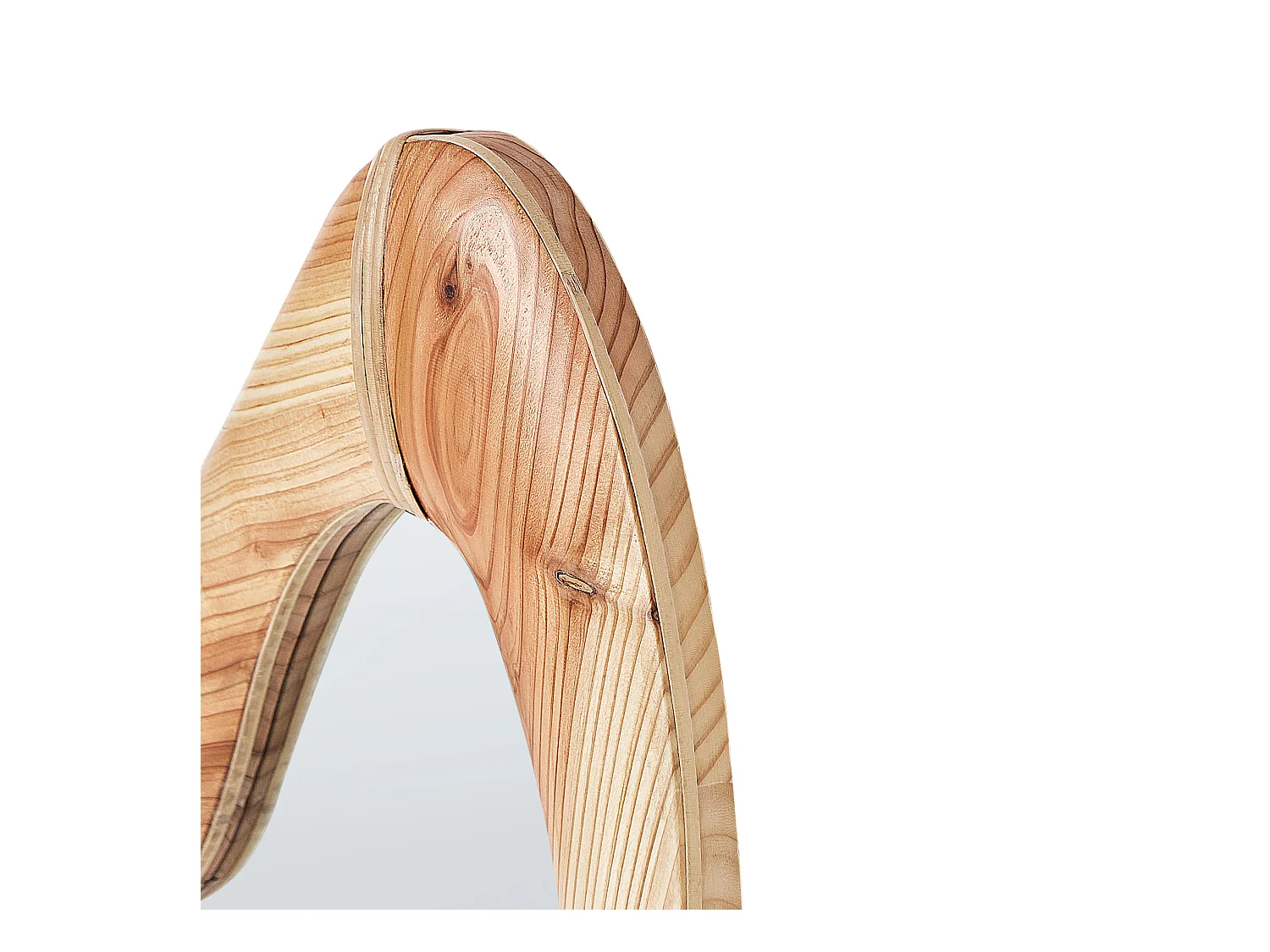 Wandspiegel NEURE 90 cm 77 cm Hout Natuurlijk