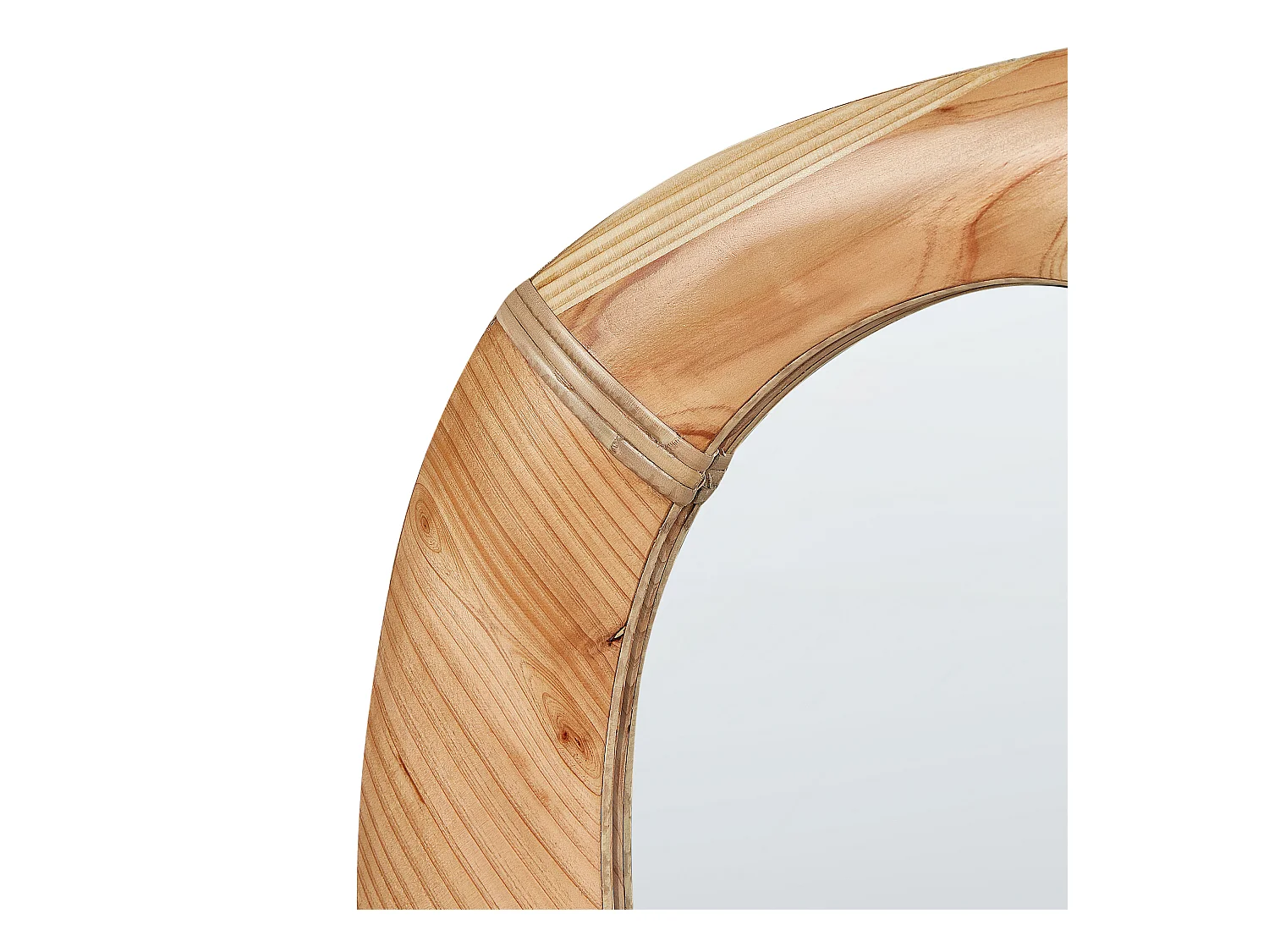 Wandspiegel NEURE 90 cm 77 cm Hout Natuurlijk