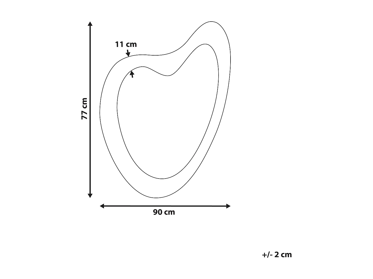 Wandspiegel NEURE 90 cm 77 cm Holz Naturfarben