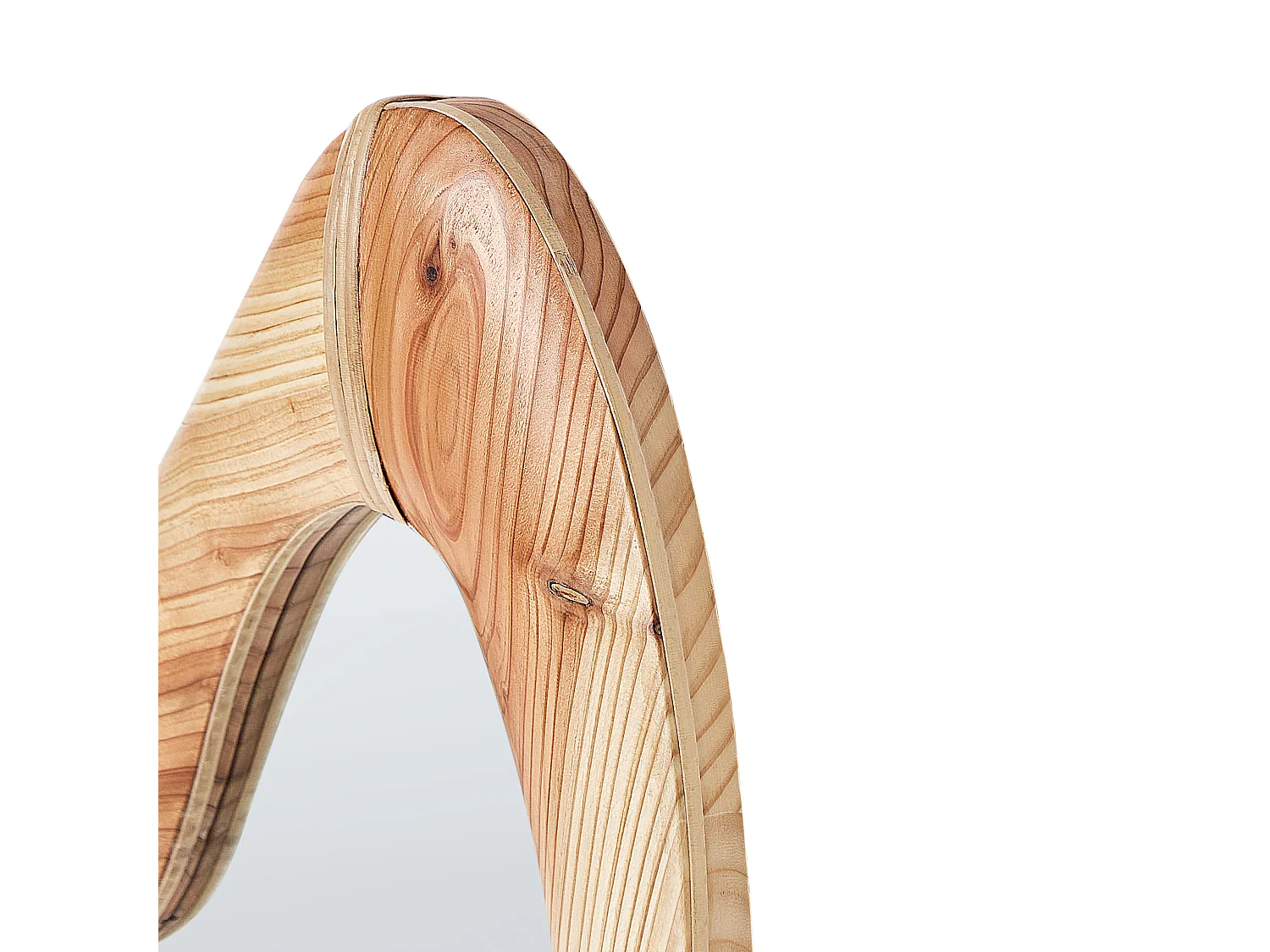 Miroir NEURE 90 cm 77 cm Bois de sapin Naturel