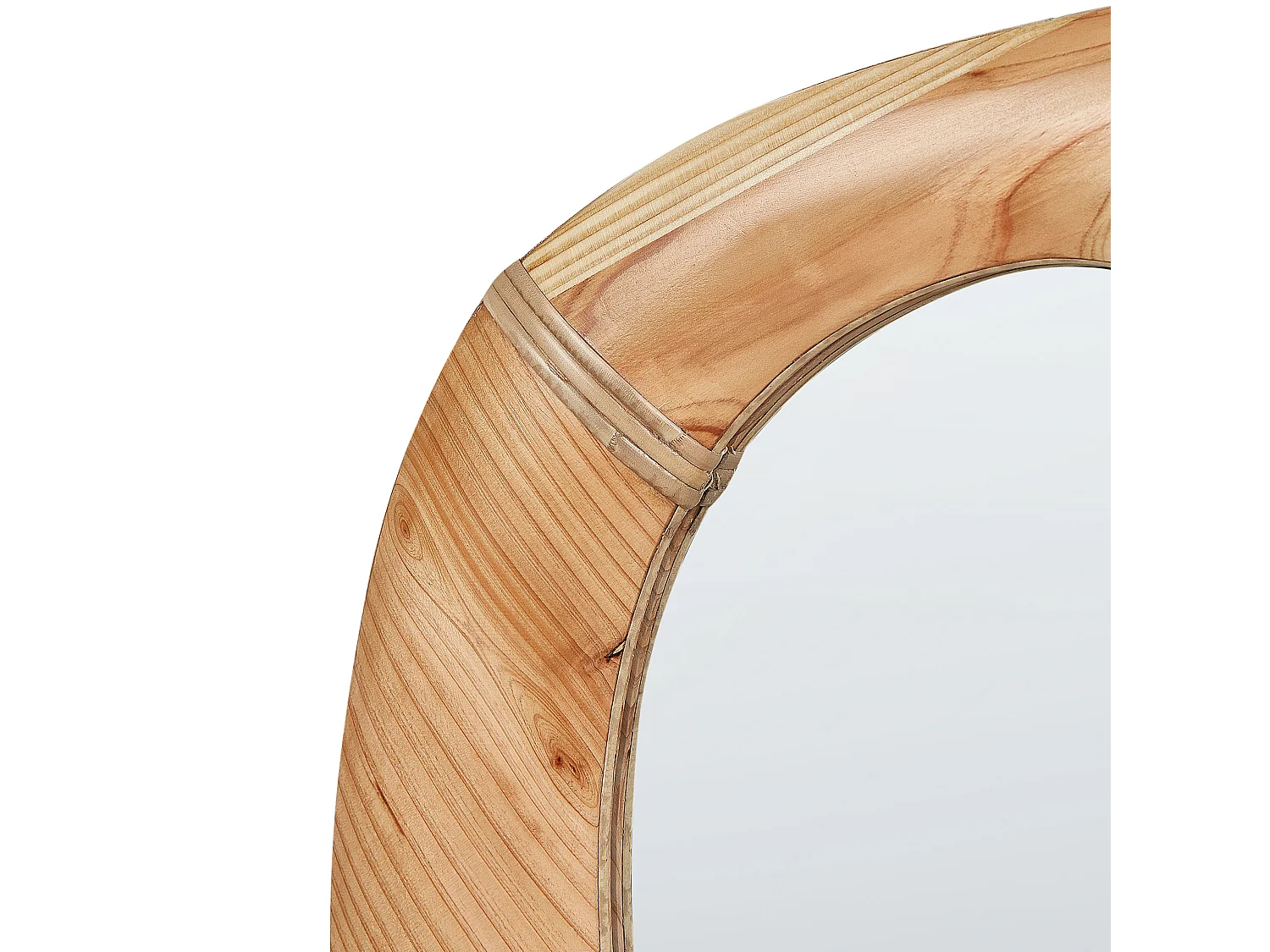 Miroir NEURE 90 cm 77 cm Bois de sapin Naturel
