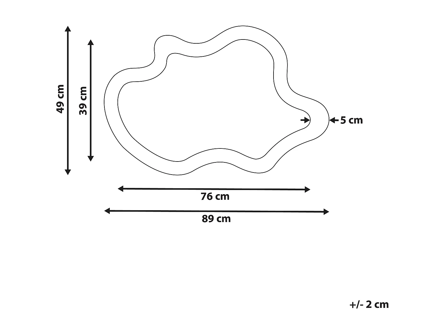 Wandspiegel DREVANT 49 cm 89 cm Hout Natuurlijk