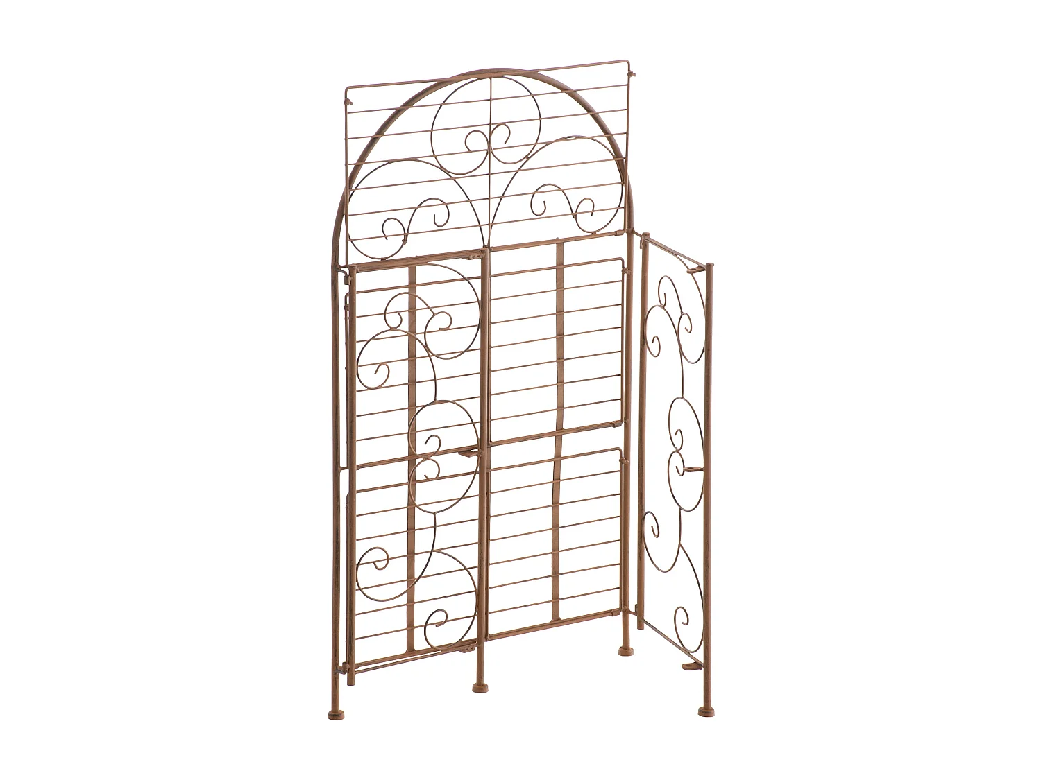 Standregal - Metall - 45.5 x 24 x 81.5cm - antik braun - Rosa