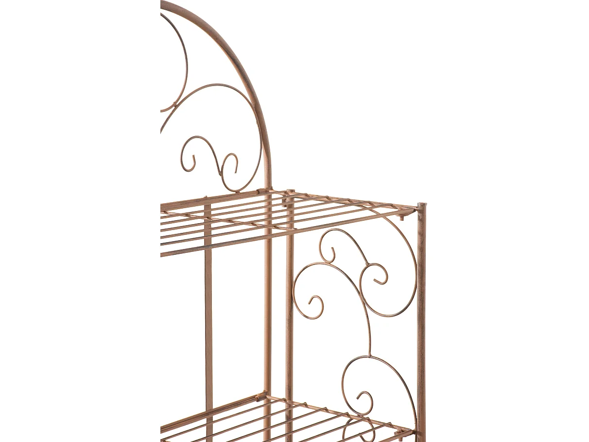 Standregal - Metall - 45.5 x 24 x 81.5cm - antik braun - Rosa