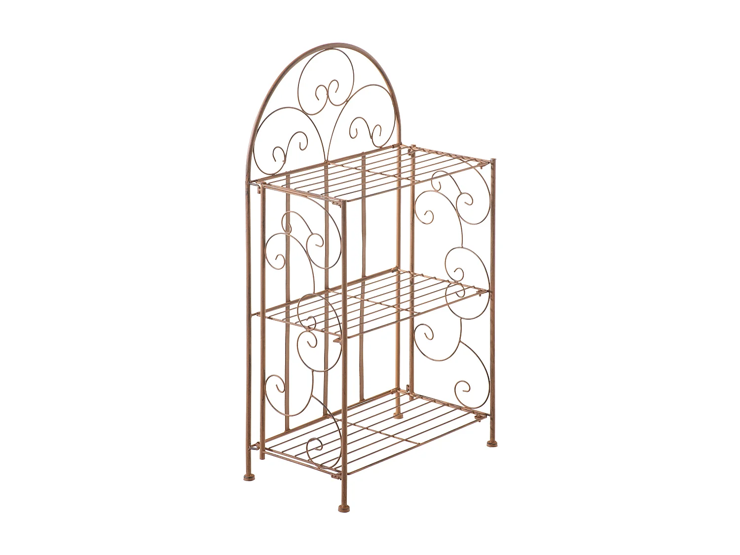 Étagères sur pied - Métal - 45.5 x 24 x 81.5cm - Marron antique - Rosa