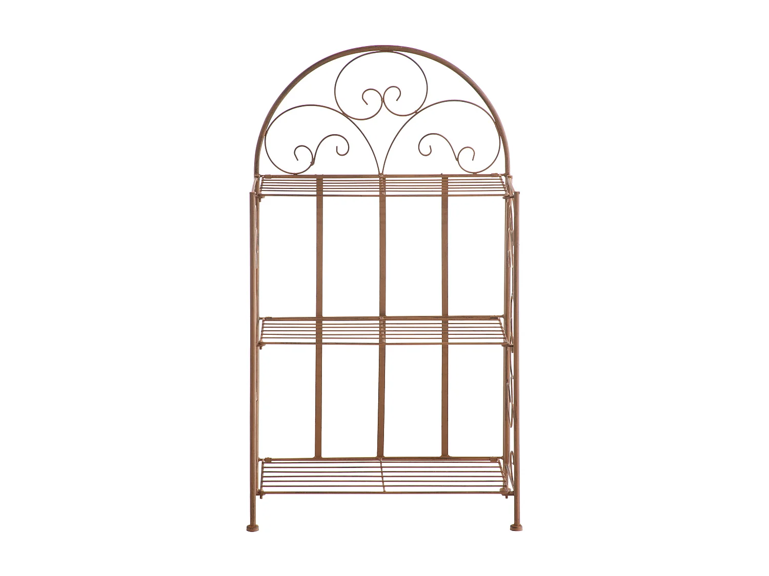 Étagères sur pied - Métal - 45.5 x 24 x 81.5cm - Marron antique - Rosa