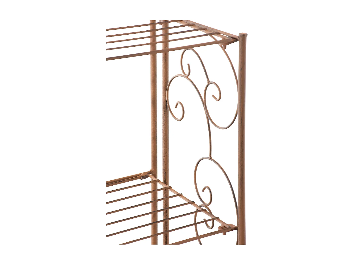 Étagères sur pied - Métal - 45.5 x 24 x 81.5cm - Marron antique - Rosa