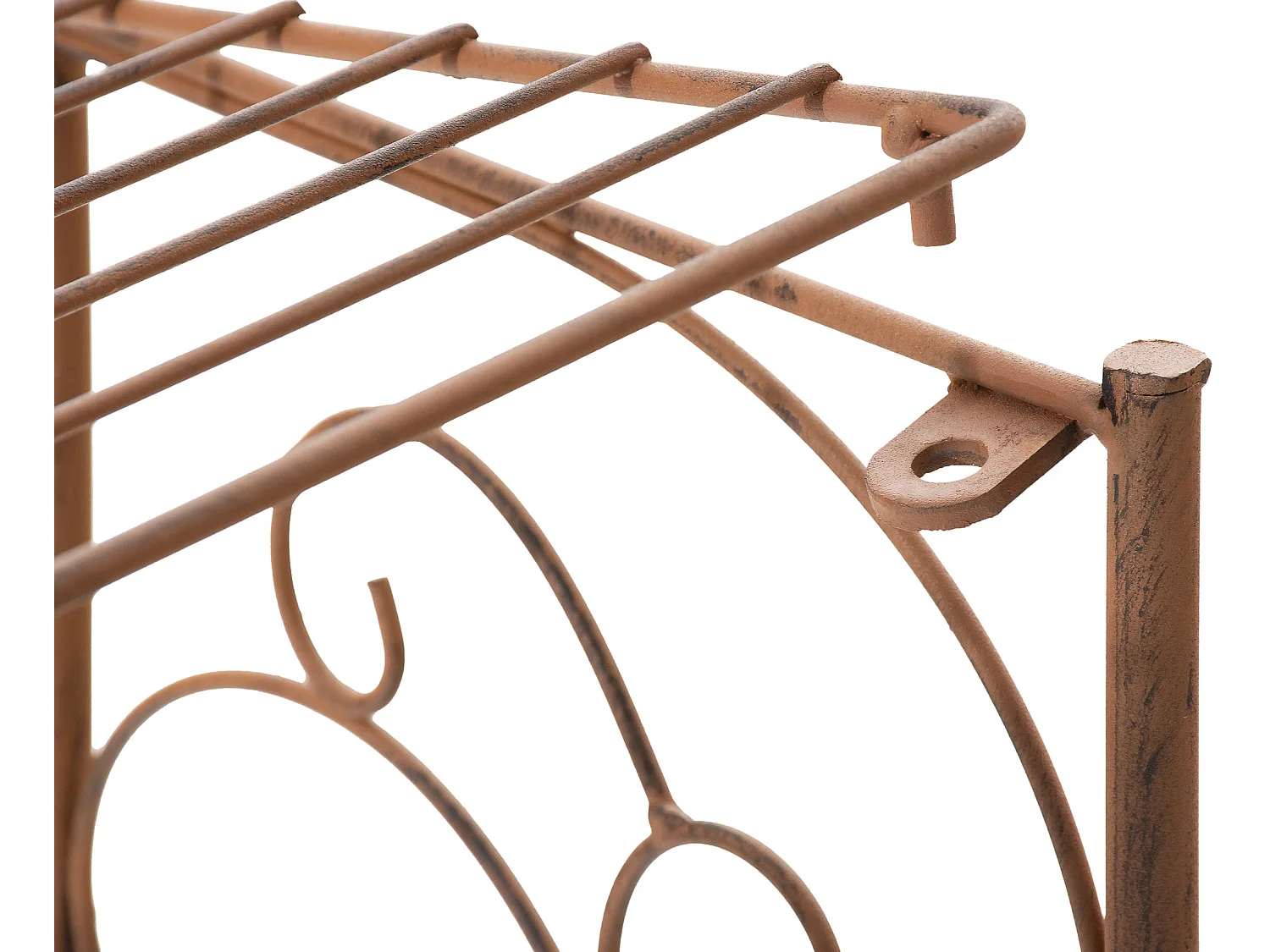 Étagères sur pied - Métal - 45.5 x 24 x 81.5cm - Marron antique - Rosa