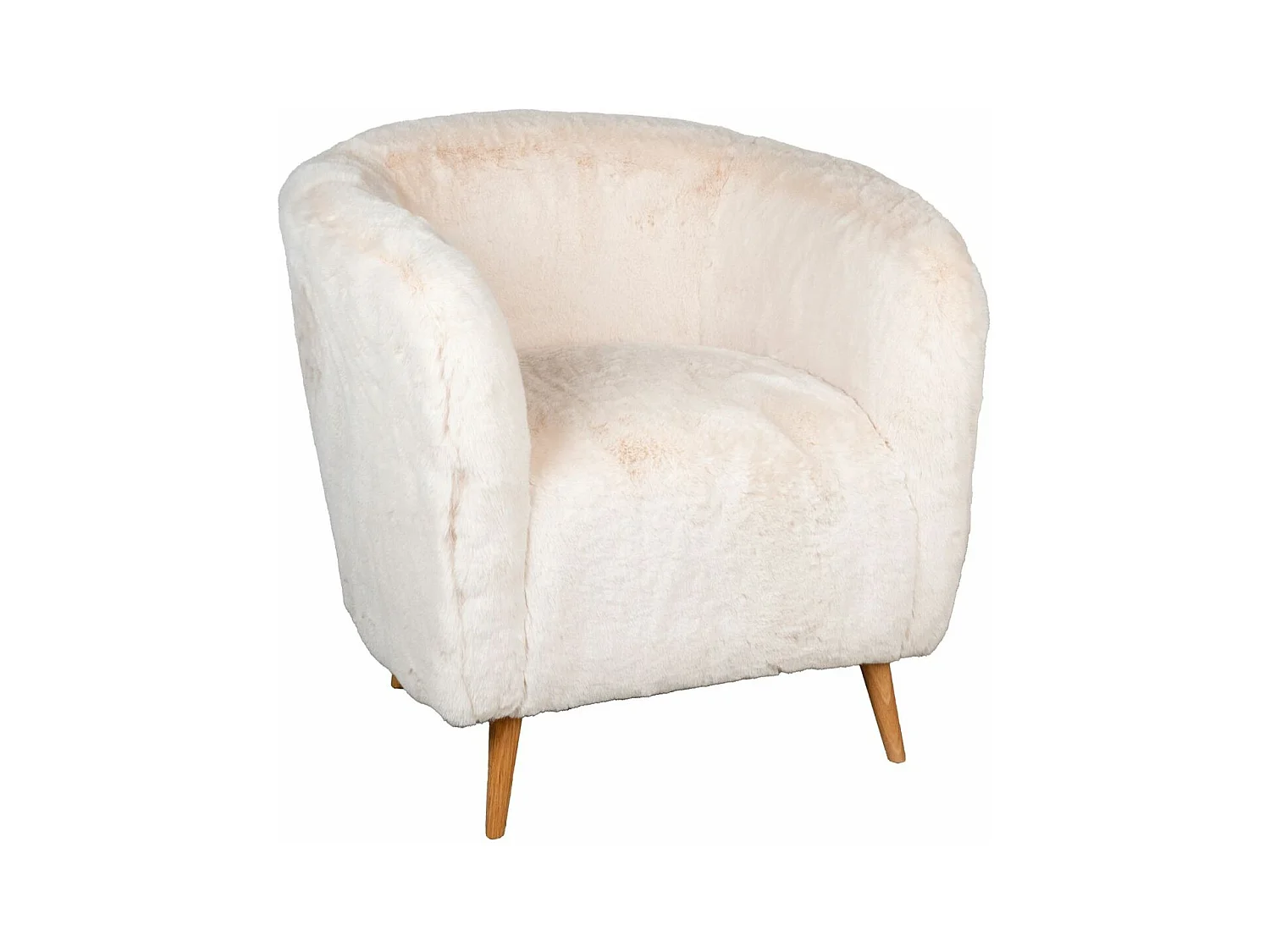 Fauteuil effet fourrure blanche Grand