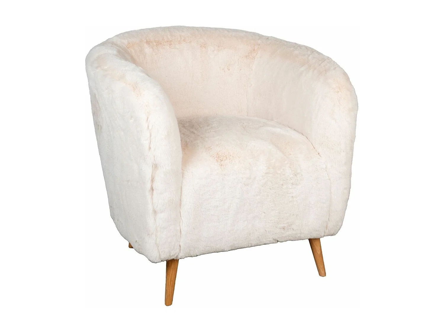 Fauteuil effet fourrure blanche Grand