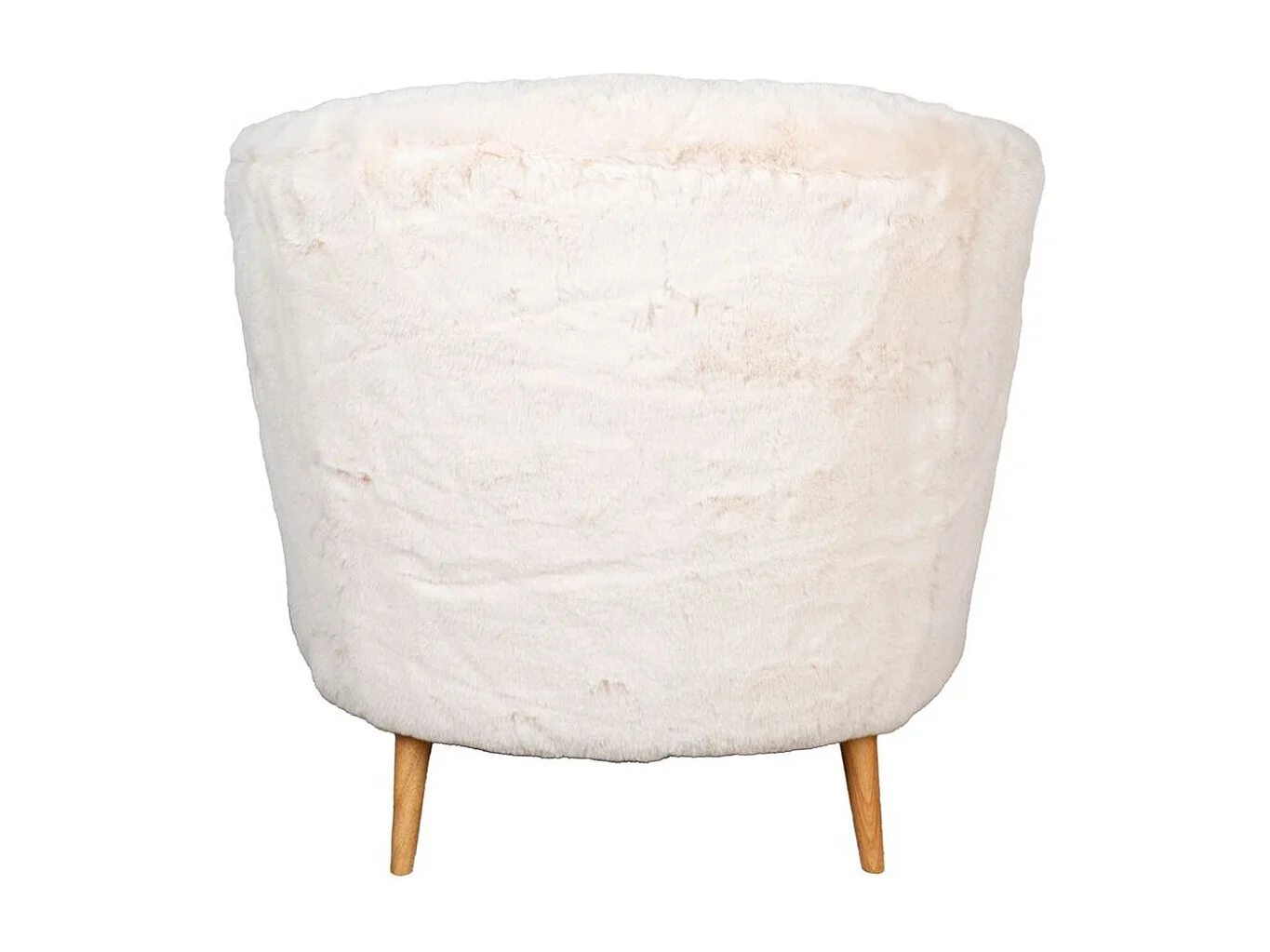Fauteuil effet fourrure blanche Grand