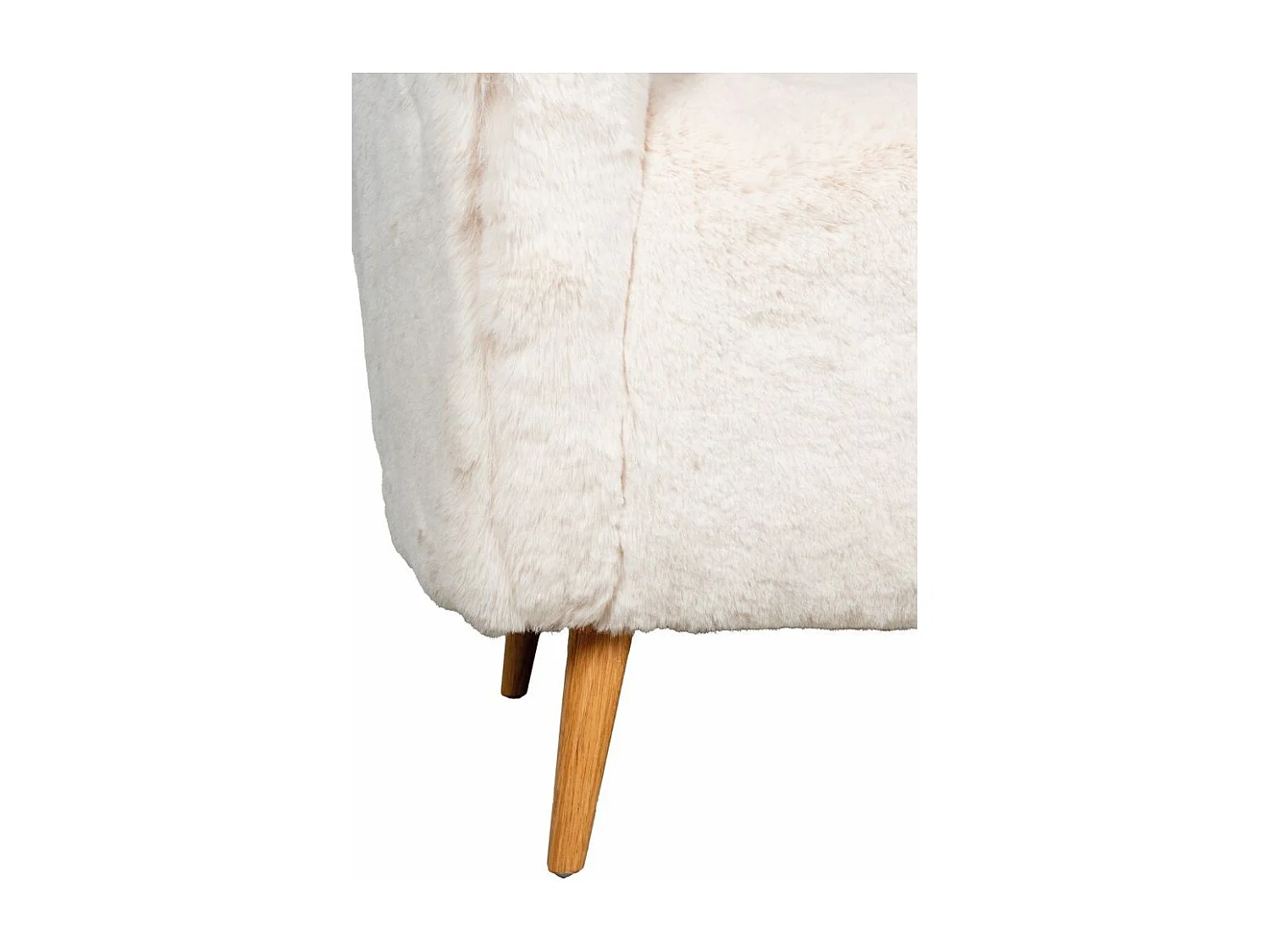 Fauteuil effet fourrure blanche Grand