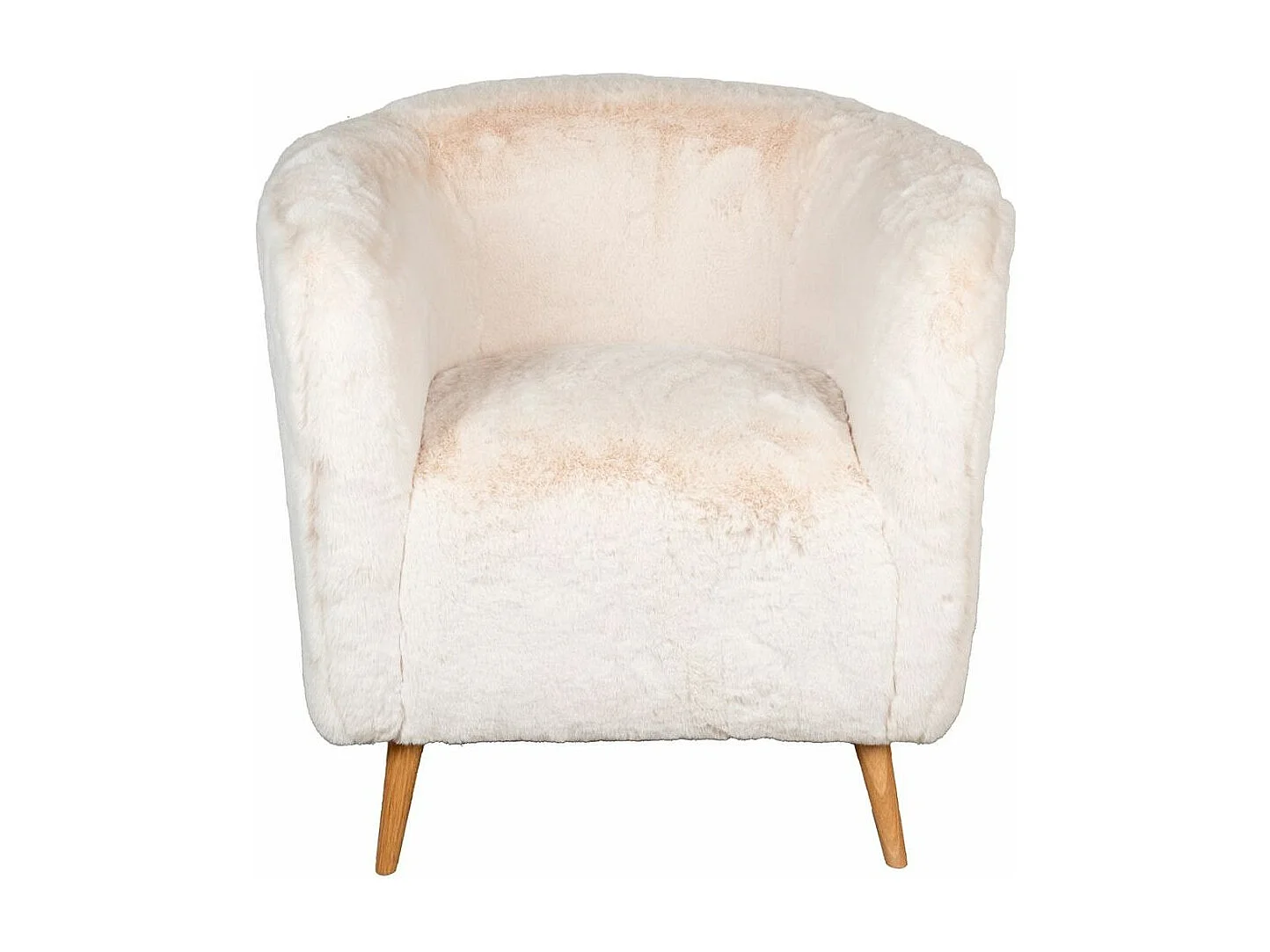Fauteuil effet fourrure blanche Grand