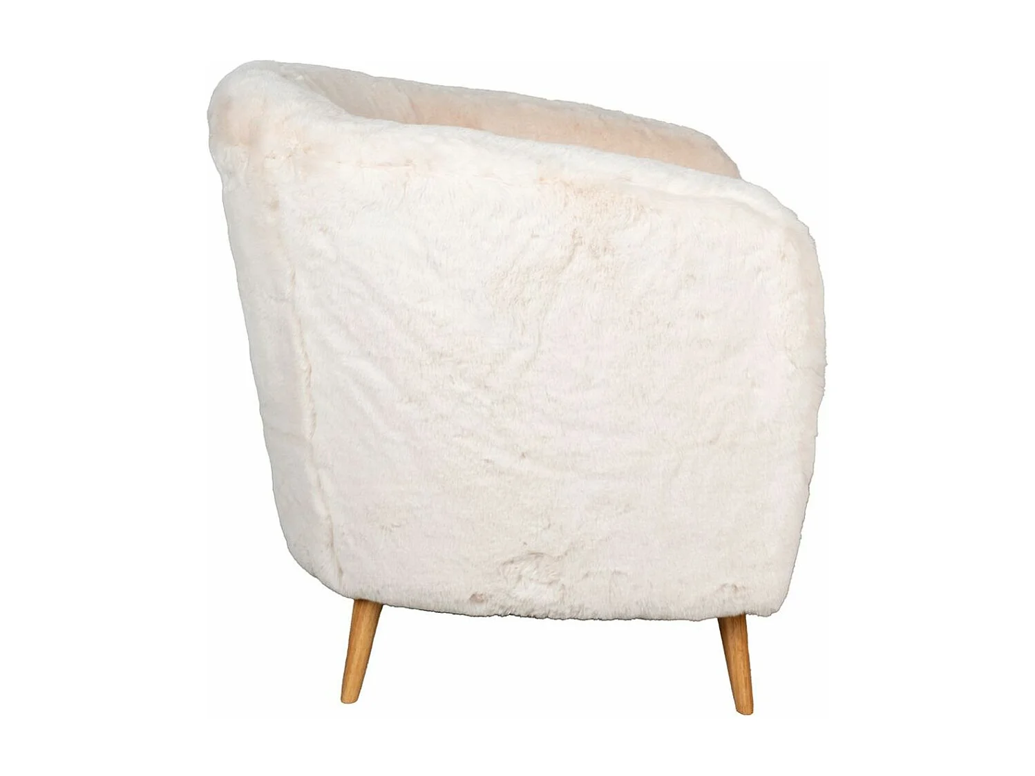 Fauteuil effet fourrure blanche Grand