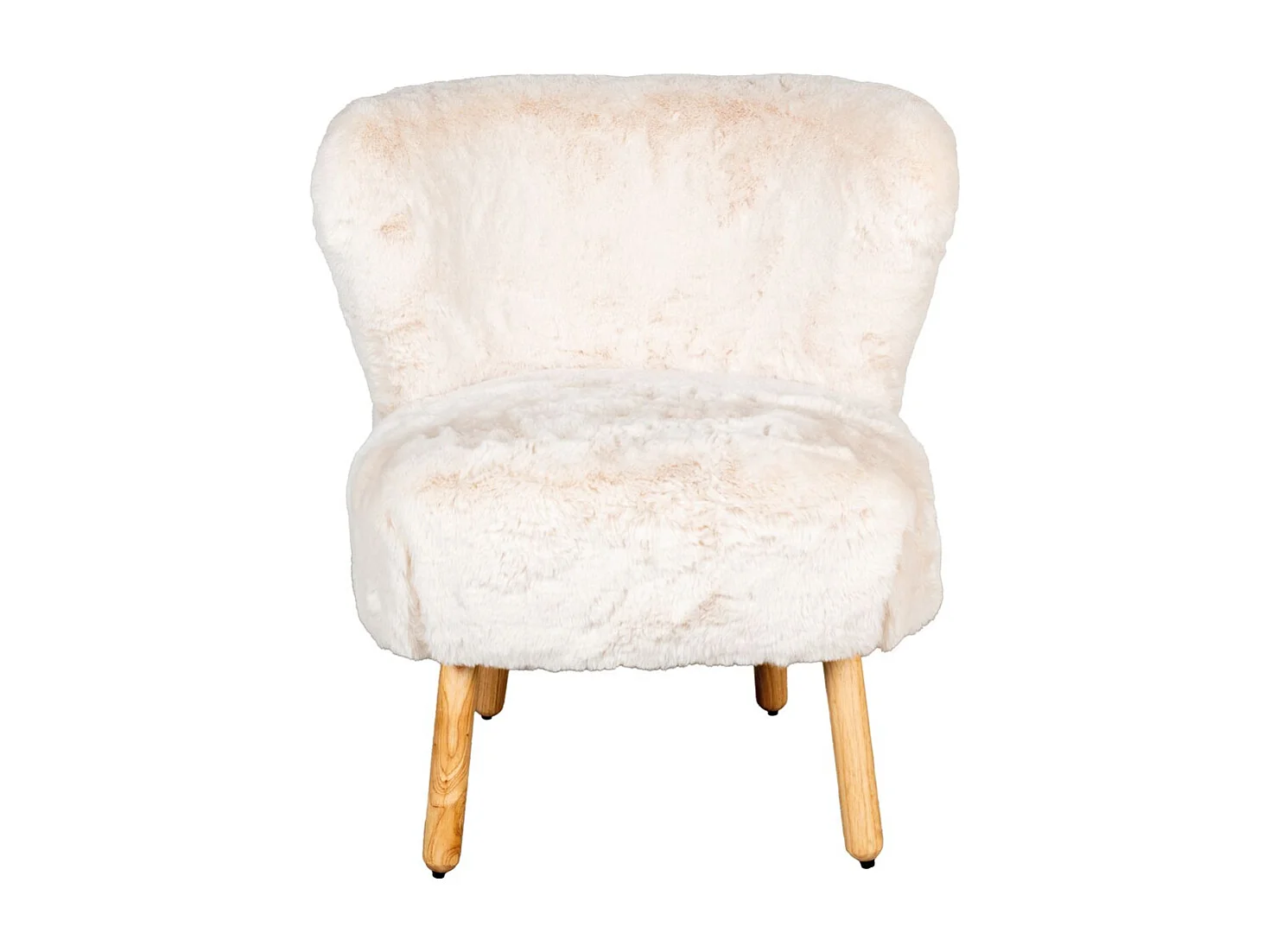 Fauteuil effet fourrure blanche Petit