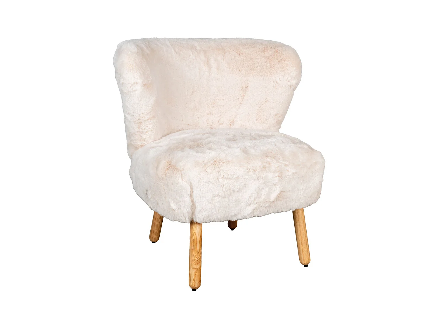 Fauteuil effet fourrure blanche Petit