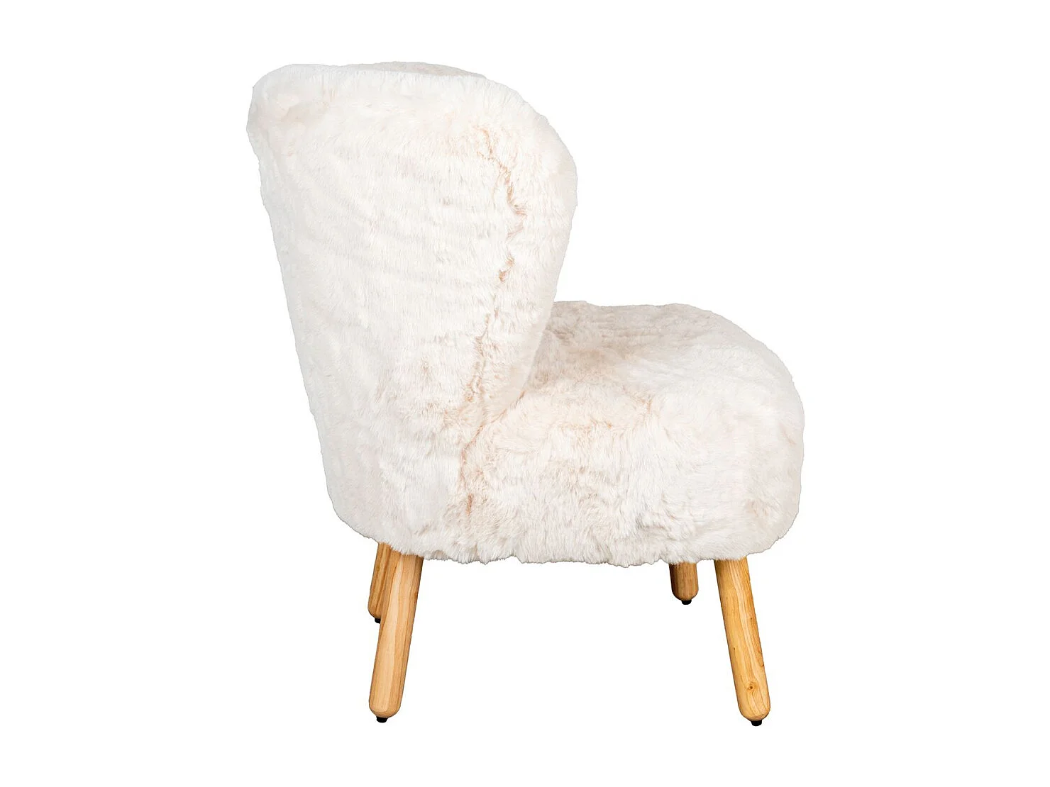 Fauteuil effet fourrure blanche Petit
