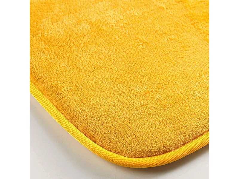 Tapis Uni en Flanelle "Flanou" 50x80cm Jaune