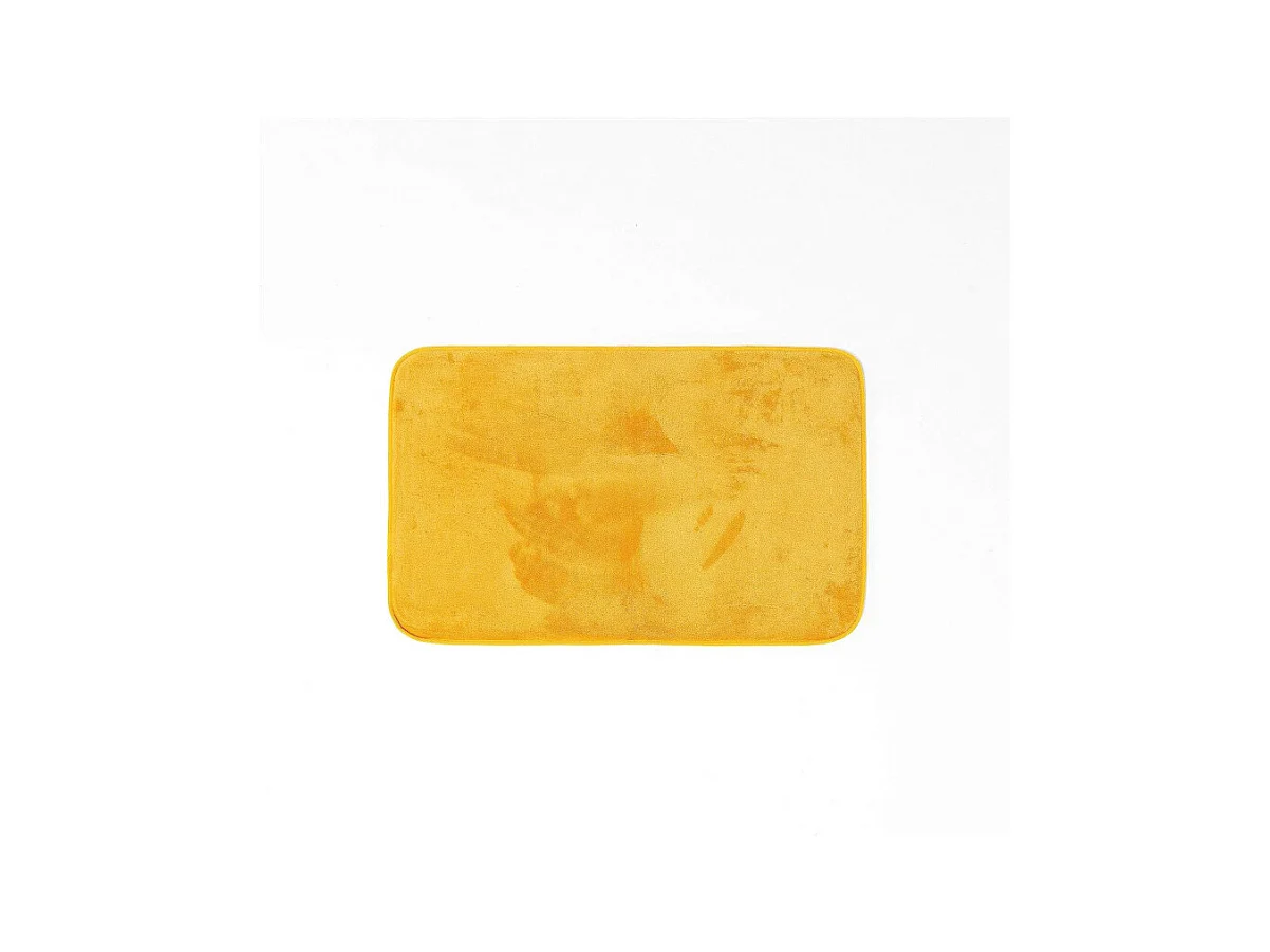 Tapis Uni en Flanelle "Flanou" 50x80cm Jaune