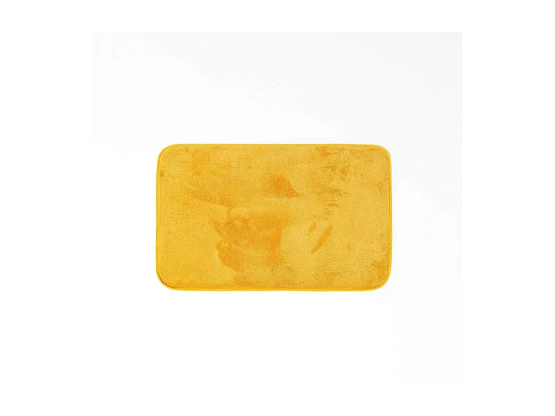 Tapis Uni en Flanelle "Flanou" 50x80cm Jaune