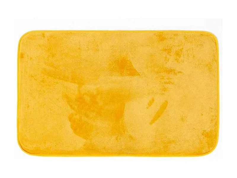 Tapis Uni en Flanelle "Flanou" 50x80cm Jaune