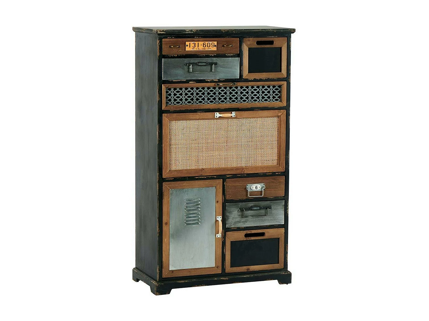 Meuble d'apothicaire 7 tiroirs 2 portes LAMPHUN