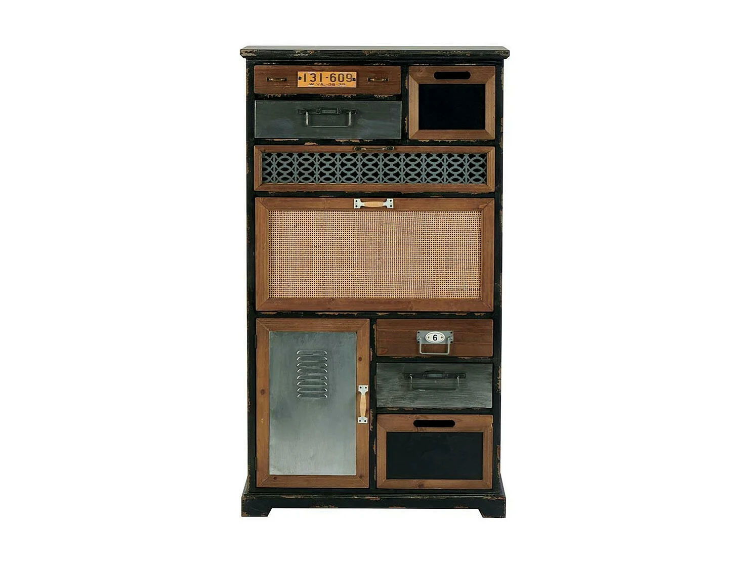 Meuble d'apothicaire 7 tiroirs 2 portes LAMPHUN