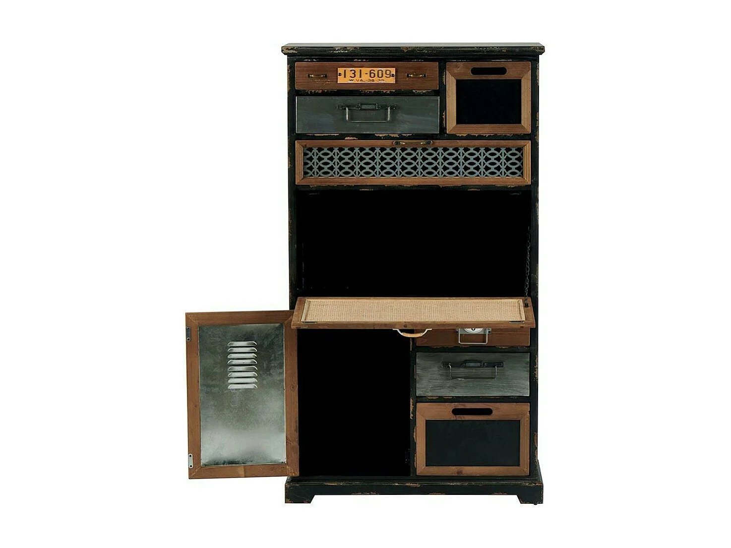 Meuble d'apothicaire 7 tiroirs 2 portes LAMPHUN