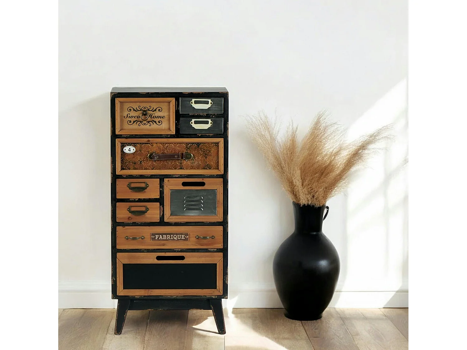 Petite commode d'apothicaire 9 tiroirs LAMPHUN