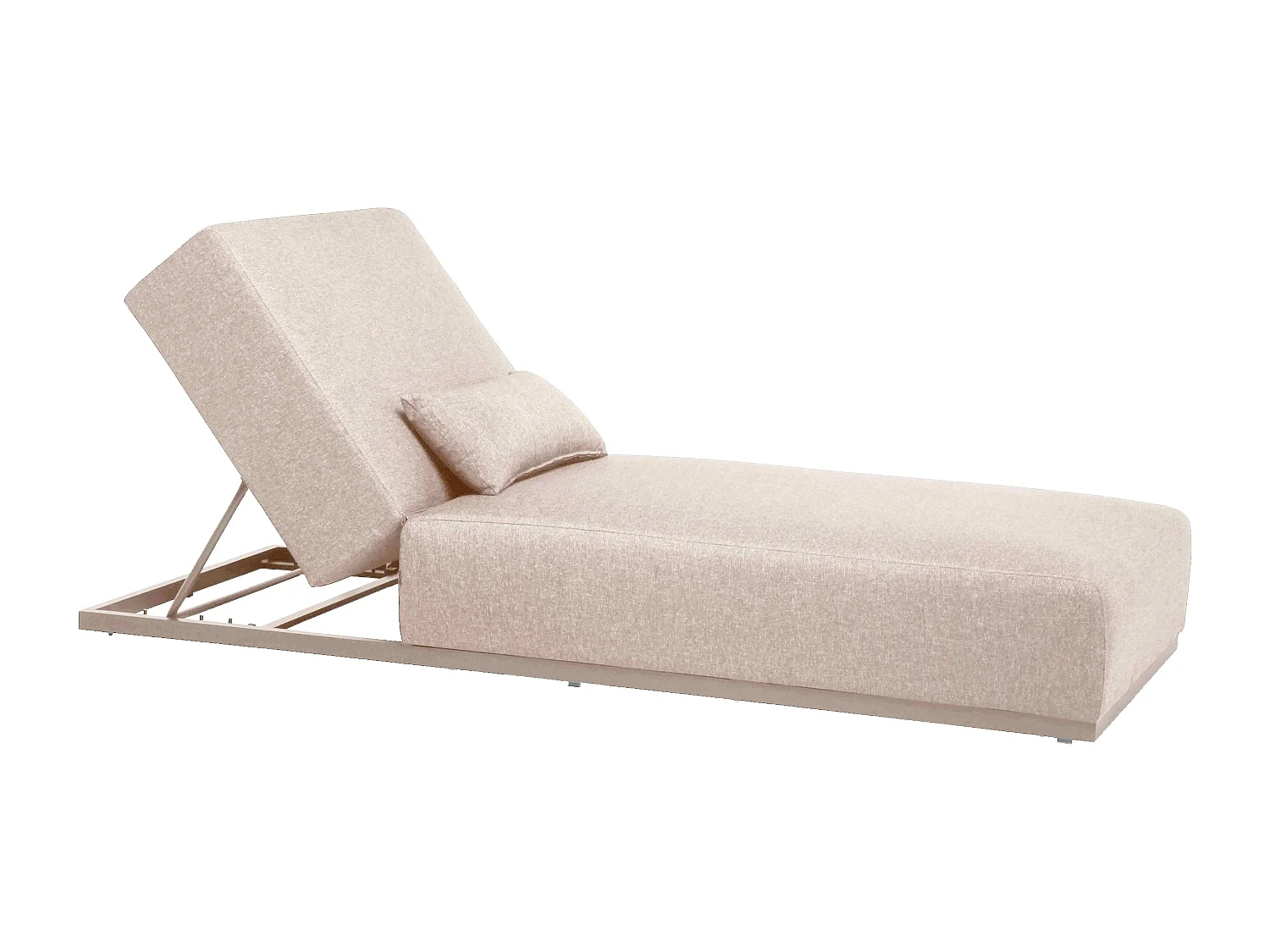 Bain de soleil avec coussin inclinable 5 positions beige - Havana