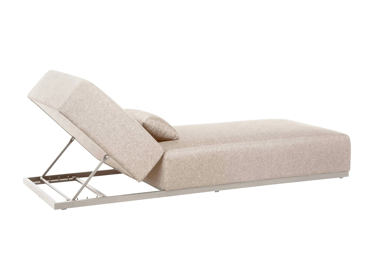 Bain de soleil avec coussin inclinable 5 positions beige - Havana